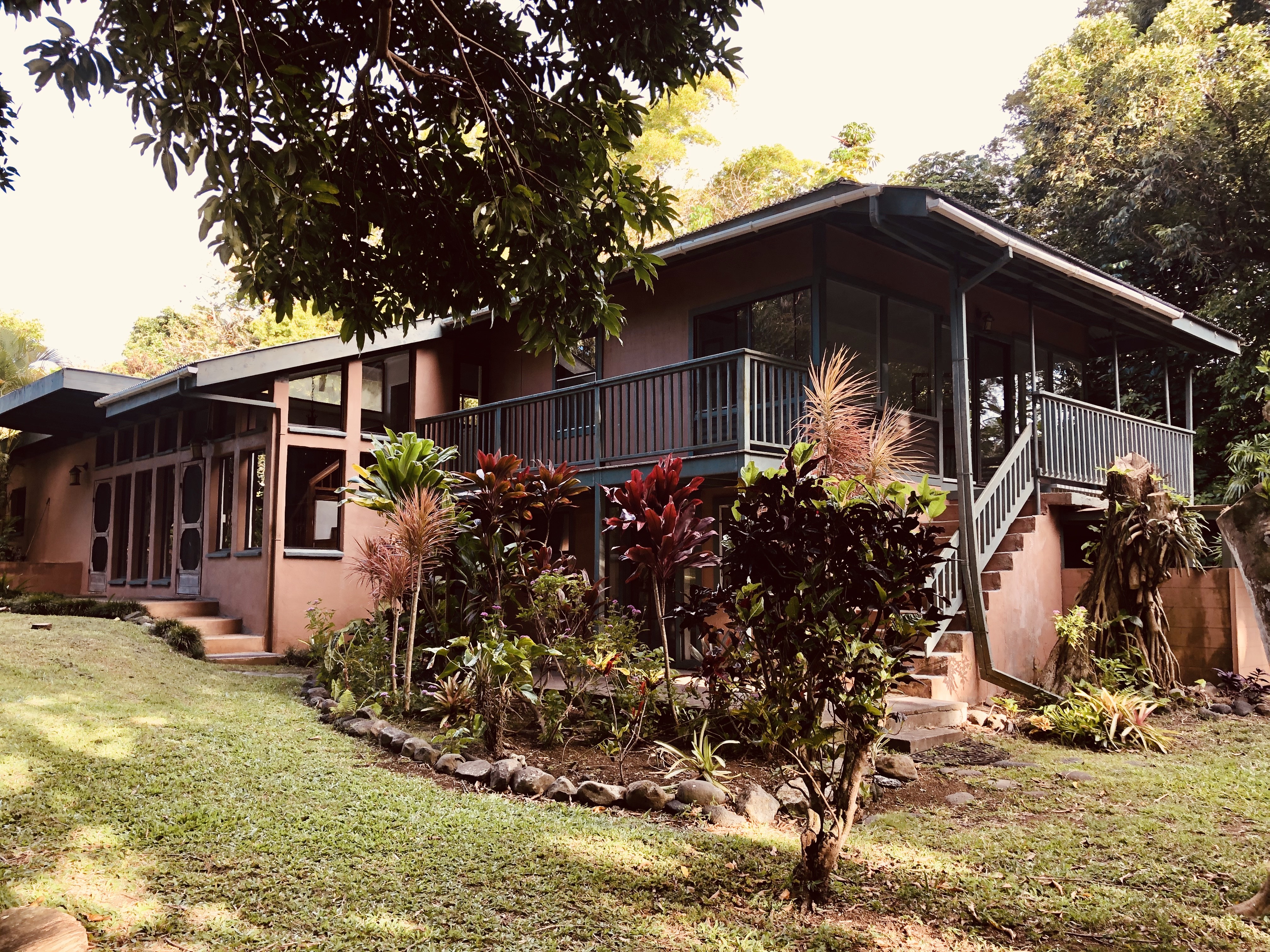 The front door of Stephen's studio in Kapaʻau, Hawai‘i.